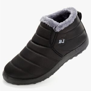 BRAND NEW BJ SNOW BOOTS WINTER WARM FAUX FUR LINED ANTI-SLIP ANKLE BOOTIE
